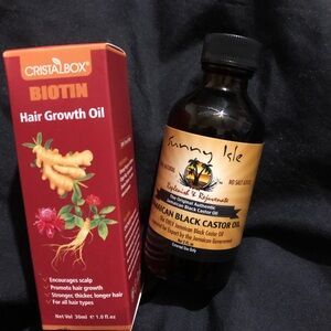 Jamaican Black Castor Oil and Cristalbox Biotin Hair Growth Oil Set